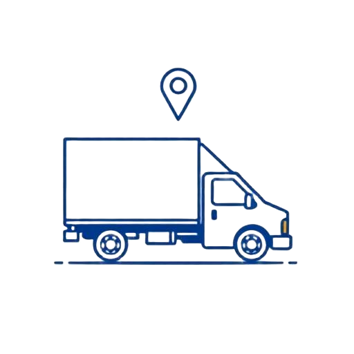 GPS tracked moving truck icon